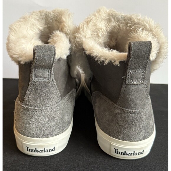Timberland Gray Ankle Boots with White with fur - Picture 5 of 8